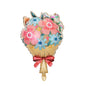 Cute Bear Foil Balloons with Flowers – Valentine’s, Wedding, Anniversary & Birthday Decoration