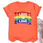 Love Is Love Print Women's T-shirt Pride Rainbow Print