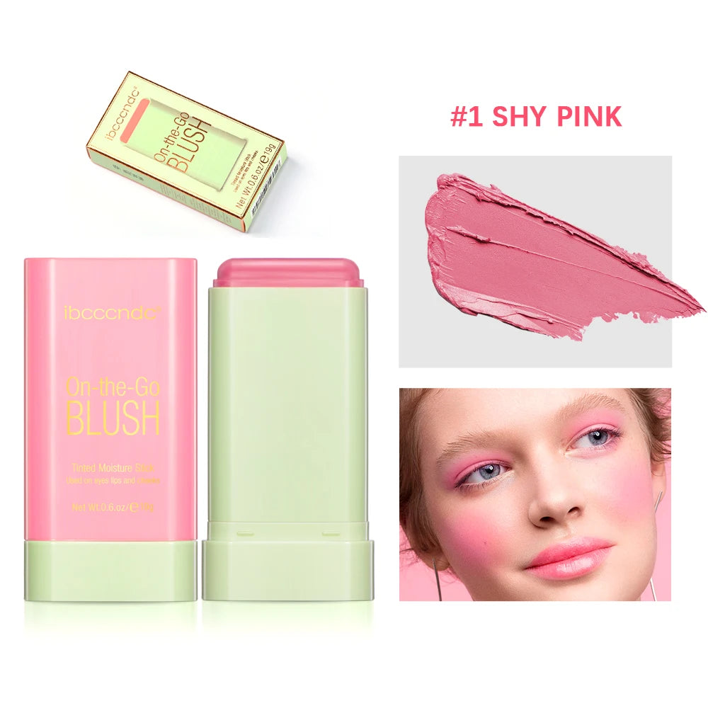 Waterproof High Color Rouge Blusher Cream Stick