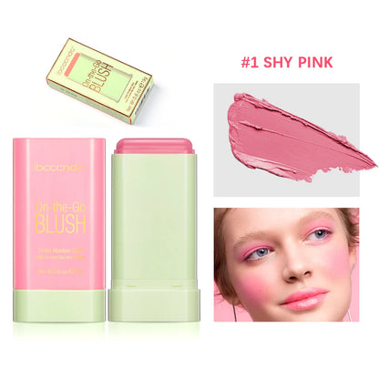 Waterproof High Color Rouge Blusher Cream Stick