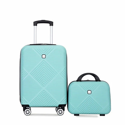 Luggage Sets 2 Piece Suitcase Set ABS Hardside Luggage with Spinner Wheels,Carry On Luggage with TSA Lock(14/20)