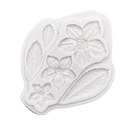 1pc Silicone Mold – Leaves & Flowers for Cake, Chocolate, Candy & DIY Crafts
