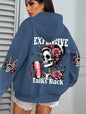 Women's Loose Multicolor Pullovers Fleece Pocket Hoody