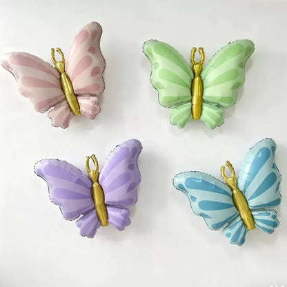 New 3D Butterfly Aluminum Film Balloon Forest Princess Style Children's Birthday Party Decoration Dreamy Wedding Decoration Cart