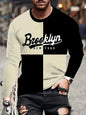 Fashion Trend Men's Crew-neck Long Sleeves Cross 3D Printed Men's Casual Pullover T-shirt Casual All-match Men's Top S-5XL
