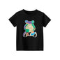 OLEKID 2025 Summer Stripe Children Boys T-shirts Printed Letter 2-8 Years Kids Little Boy Tops Short Sleeve Toddler Tees Clothes