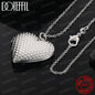 925 Sterling Silver Exquisite Heart Pendant Necklace Women Party Wedding Gift Jewelry Accessories