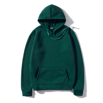 Men's and Women's Solid Color Pocket Pullover Hoodies