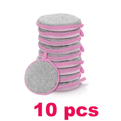 Dishwashing Sponge Non-stick Oil Dish Washing Magic Sponges Scouring Pads Kitchen Cleaning Tool Reusable Double Sided Dish Cloth