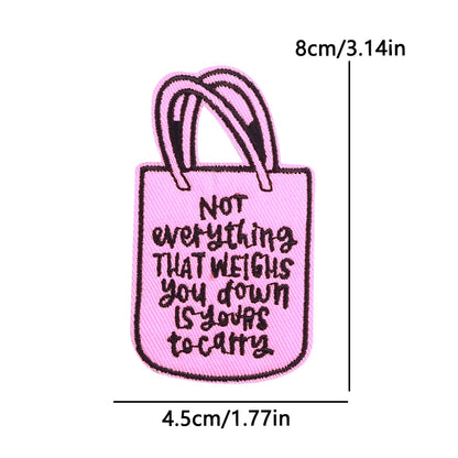 Letter Embroidered Patch Cartoon/Personality Letter Slogan Patch Iron On Patches For Clothing thermoadhesive Patches Sew Badges