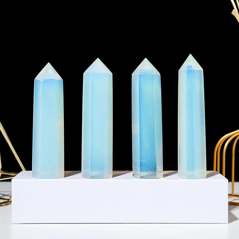 Natural Stone and Crystals Point Wand Rose Quartz Amethyst Home Decoration Mineral Stones Crafts