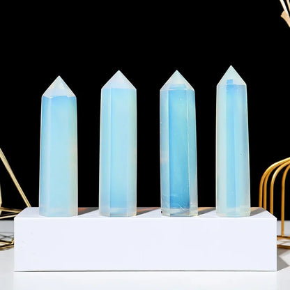 Natural Stone and Crystals Point Wand Rose Quartz Amethyst Home Decoration Mineral Stones Crafts