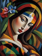 Abstract Pearl Girl Diamond Art – DIY Diamond Painting Mosaic, Handmade Embroidery Wall Décor