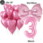 Giant Black Pink Bow Balloon Coquette Birthday Party Decorations Bowknot Balloon for Girls Baby Shower Bridal Wedding Supplies
