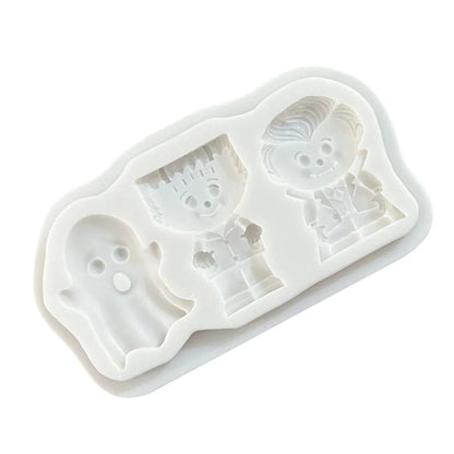 Halloween Frankenstein Spirits Silicone Sugarcraft Mold Resin Tools Cupcake Baking Mould Fondant Cake Decorating Tools