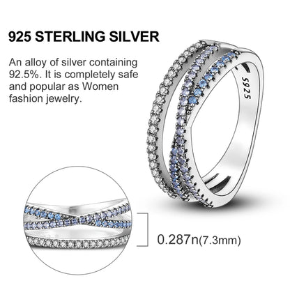 925 Sterling Silver Ring – Colorful Cubic Zirconia Women’s Wedding & Engagement Jewelry