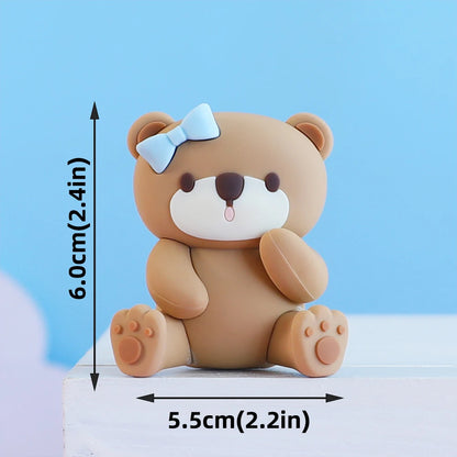 New Hot Air Balloon Cake Decoration Pink Blue Bear Cake Topper for Boy Girl Baby Shower Kids Happy Birthday Party Supplies Gifts