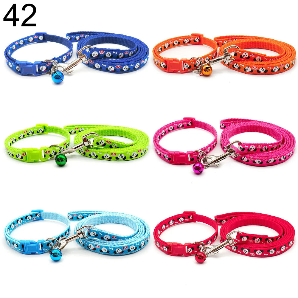Dog Cat Adjustable Leash  and Collar 24Sets
