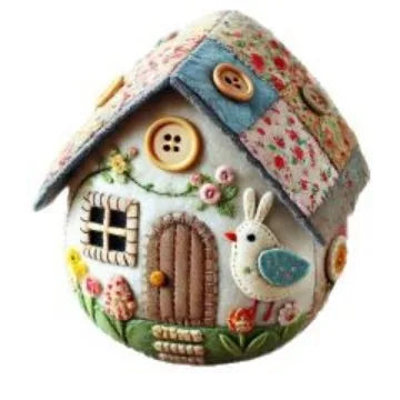 Patchwork Felt Easter Egg House DIY Kit Flower Spring Festival Party DIY Kids Gift 2026 Happy Easter Day Home Decor
