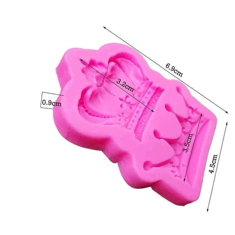 3D Princess Crown Silicone Mold – Fondant, Resin, Clay & Candy Mould for Cake and Cupcake Decorating