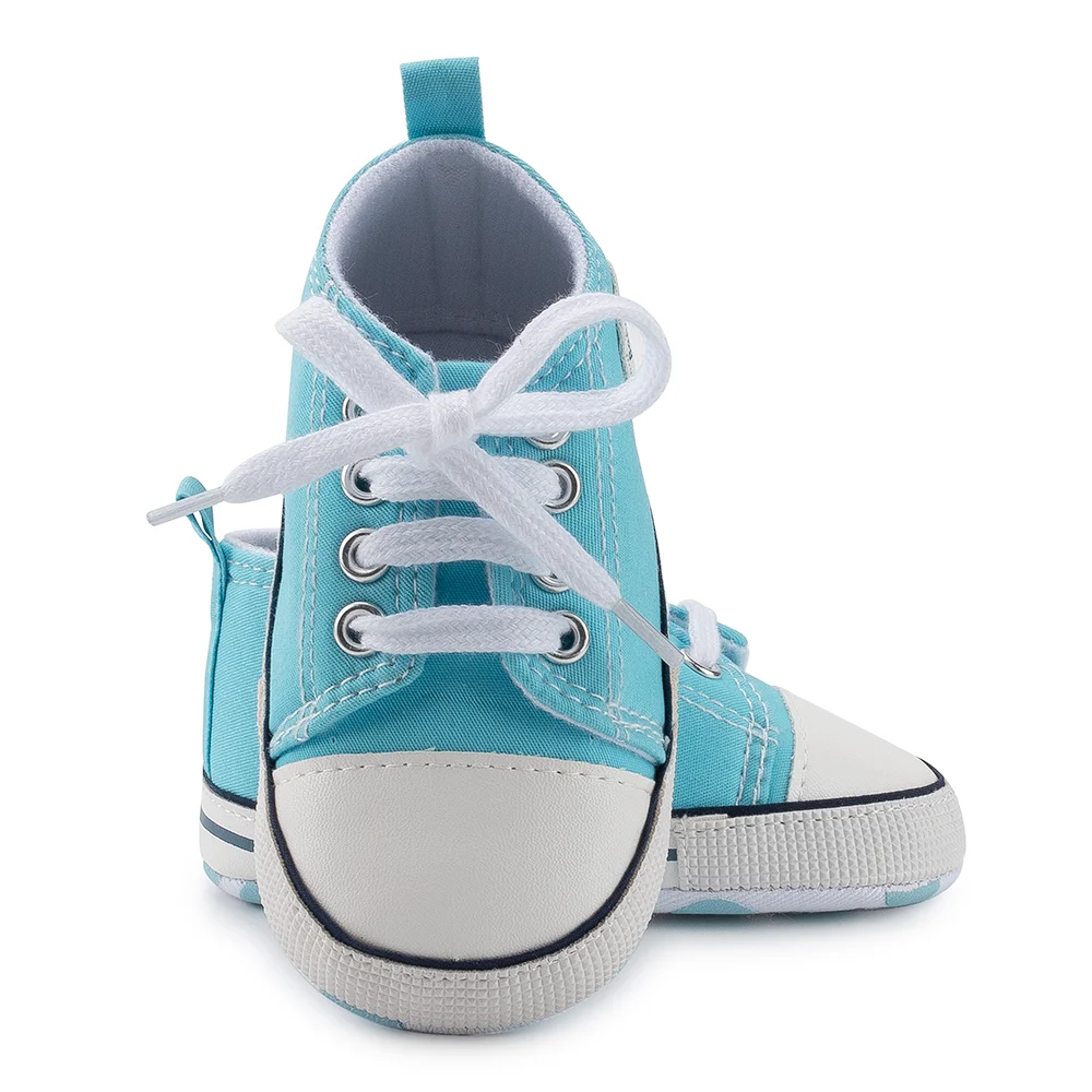 Baby Classic Canvas Sports Shoes Gender Free First Pair of Toddler Baby Shoes Non Slip Soft Soles Newborn Baby Crib Shoes