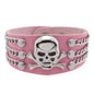 Punk Style Skull, Exaggerated Personality, Trendy Rivet Bracelet, Rock Pu Leather Bracelet, Halloween Gift