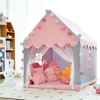 Children Play Tent Princess Castle House Child Room Cartoon Indoor Outdoor Playhouse Folding Decor Tent Toy Christmas Gift Girls