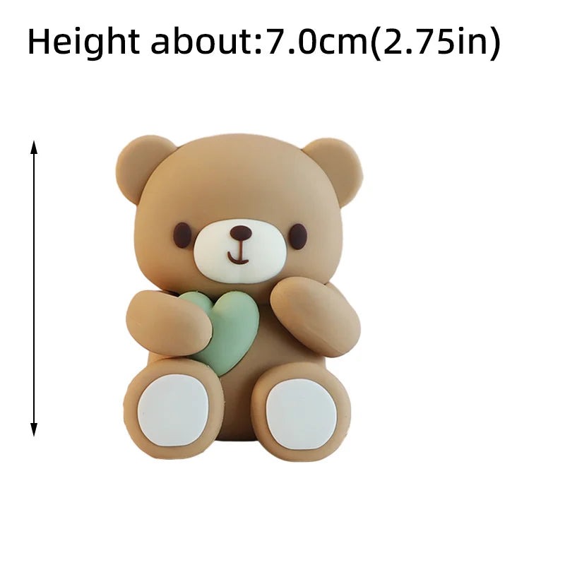 Blue Train Cake Topper Bear Cake Top Carriage Water Balloons Rainbow Tower Cake Decorations Boy Girl Baby Shower Party Supplies