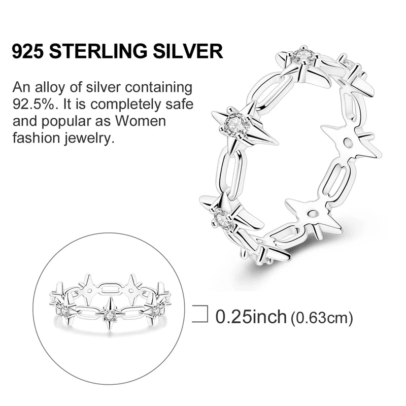 Rings Original 925 Sterling Silver Rings Simple Zircon Heart Ring For Wedding Valentine's Day Women Ring Jewelry Gift