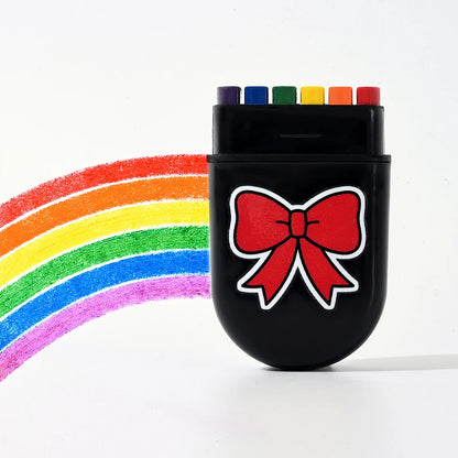 2 Pcs Rainbow Crayon Paint Color Set - Birthday Party Colorful Theme Oil Pastel Accessories, Family Christmas Halloween Gift