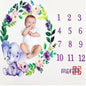 Newborn Baby Background Photo Props Milestone Calendar Blankets