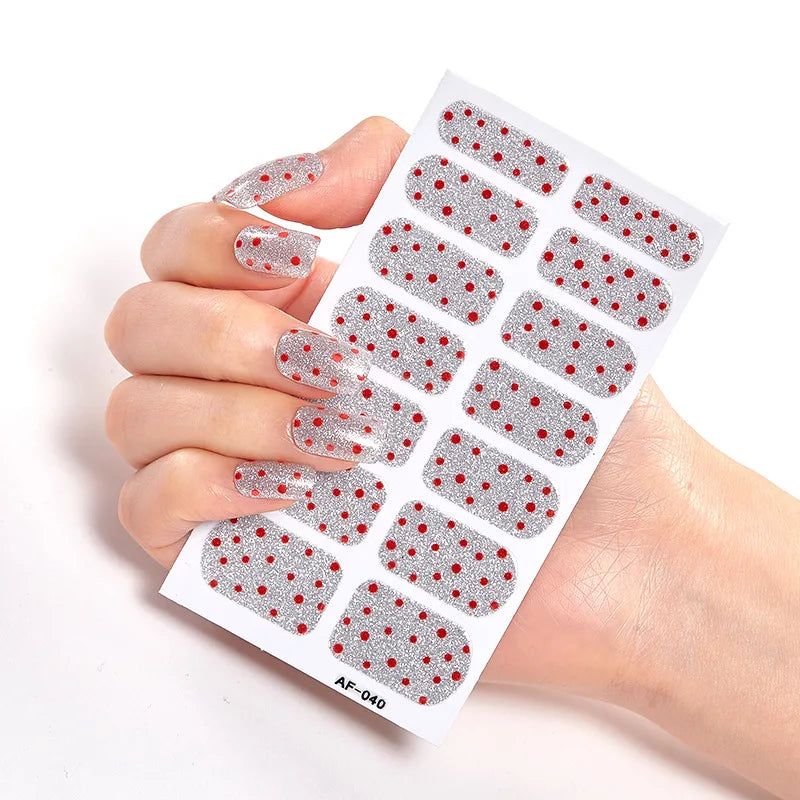 Full Cover Nail Stickers Nail Polish Nail Decoration Nails Sticker Designer Self Adhesive Nail Sticker Creative Nailart Sticker
