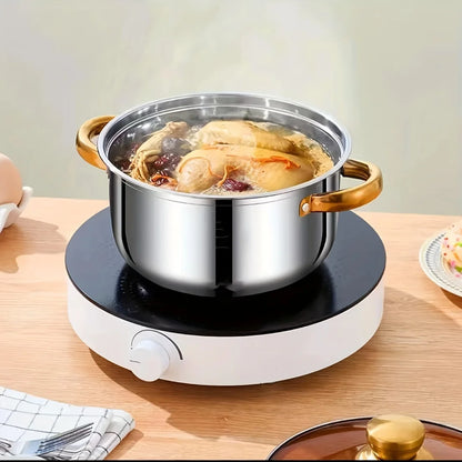 5‑Piece Golden Stainless Steel Cookware Set – Non‑Stick, Multi‑Purpose