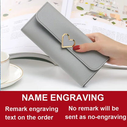 2024 Long Women Wallets Free Name Customized Lady's New Fashion High Quality PU Female Purse Photo Holder Wallet For Girls