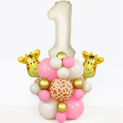 Pink Gold Animal Wild One Birthday Party Disposable Party Supplies