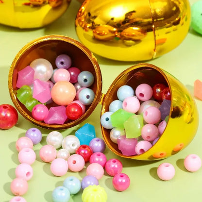 Easter Filling Eggs Golden Easter Decoration Egg Plastic Empty Simulation Eggshell Party Game Toys Festival Party Decor Supplies