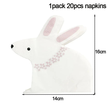 Happy Easter Party Supplies – Bunny, Carrot & Egg Paper Plates for Kids’ 1st, 2nd & 3rd Birthday Decorations