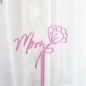 Happy Mothers Day Cake Topper Gold Red Tulip Acrylic MOM Birthday Party Cake Toppers Dessert Decoration Mother's Day Gifts