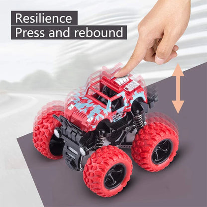 Pull Back Toy Car Inertial Rotation Car Four-wheel Drive Off-road Vehicle SUV Racing Power Children's Toy Car