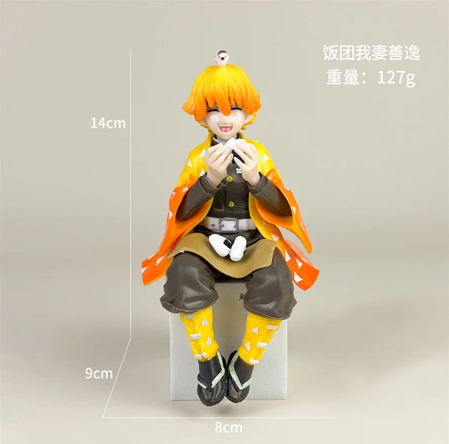 Hot Anime Demon Slayer Sit Eating High Quality Rice Figure All Style Tanjirou Nezuko Kyoujurou Tengen Tokitou Muichirou Figurine