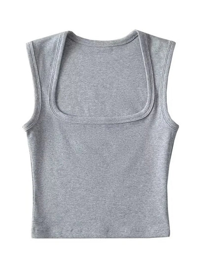 Deep Square Collar Crop Top