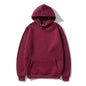Men's and Women's Solid Color Pocket Pullover Hoodies