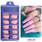 100pcs Nude Pink False Nail Press On Acrylic Nails