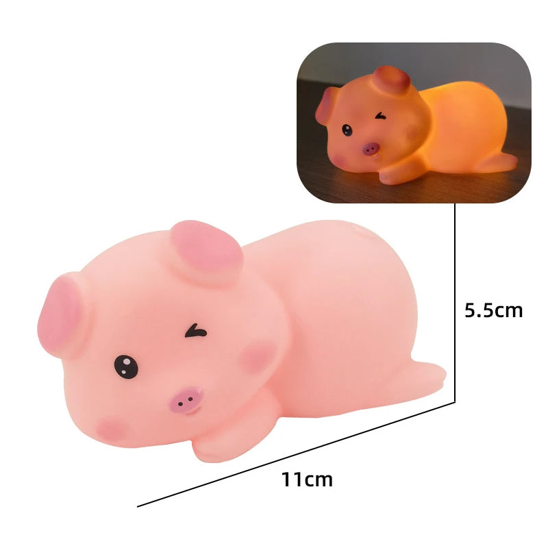 Cute Mini Panda Night Light LED Sleeping Animals Lamp Capybara Rabbit Lamp for Home Desktop Orname nParty Favors Gift