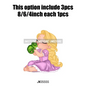 Love Cute Cartoon Little Baby Princess Girls Character Iron on DTF Transfers Washable Stickers Ready to Press for Clothes Bags