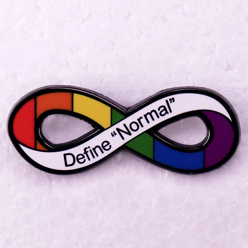 Rainbow LGBT Encourage Letters Metal Enamel Badge Gay Lesbian Asexual Transgender Adaptive Lapel Pin Jewelry Gifts Accessories
