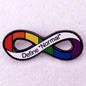 Rainbow LGBT Encourage Letters Metal Enamel Badge Gay Lesbian Asexual Transgender Adaptive Lapel Pin Jewelry Gifts Accessories