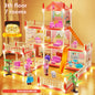 Popular Toy 3d Assembly Diy Mini Toy House Accessories Villa Princess Castle Led Lights Girl Birthday Gift Assembly Toy House