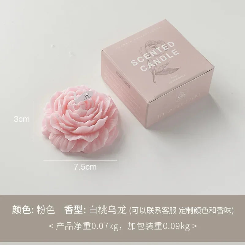 3D Peony Scented Candle – Creative Flower‑Shaped Aromatherapy Gift