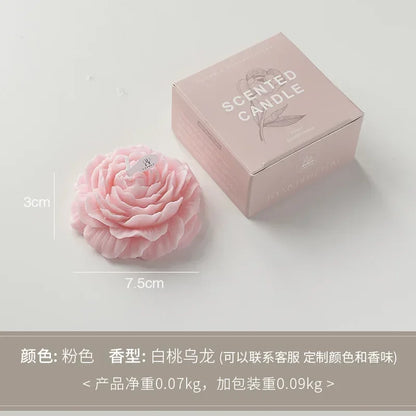 3D Peony Scented Candle – Creative Flower‑Shaped Aromatherapy Gift